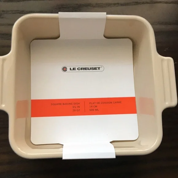 Le Creuset Square Baking Dish 5 1/2 inch 20oz Light Blue Stoneware - Picture 2 of 5